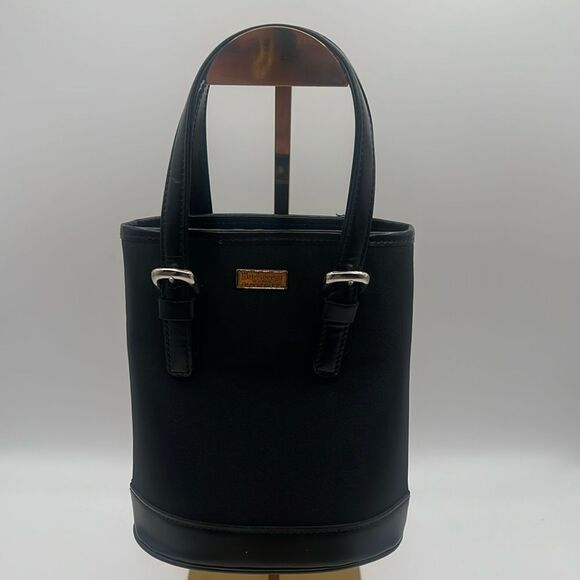 BURBERRY BURBERRYS BLUE LABEL NYLON NOVA CHECK PLAID BLACK BUCKET BAG - Picture 1 of 10